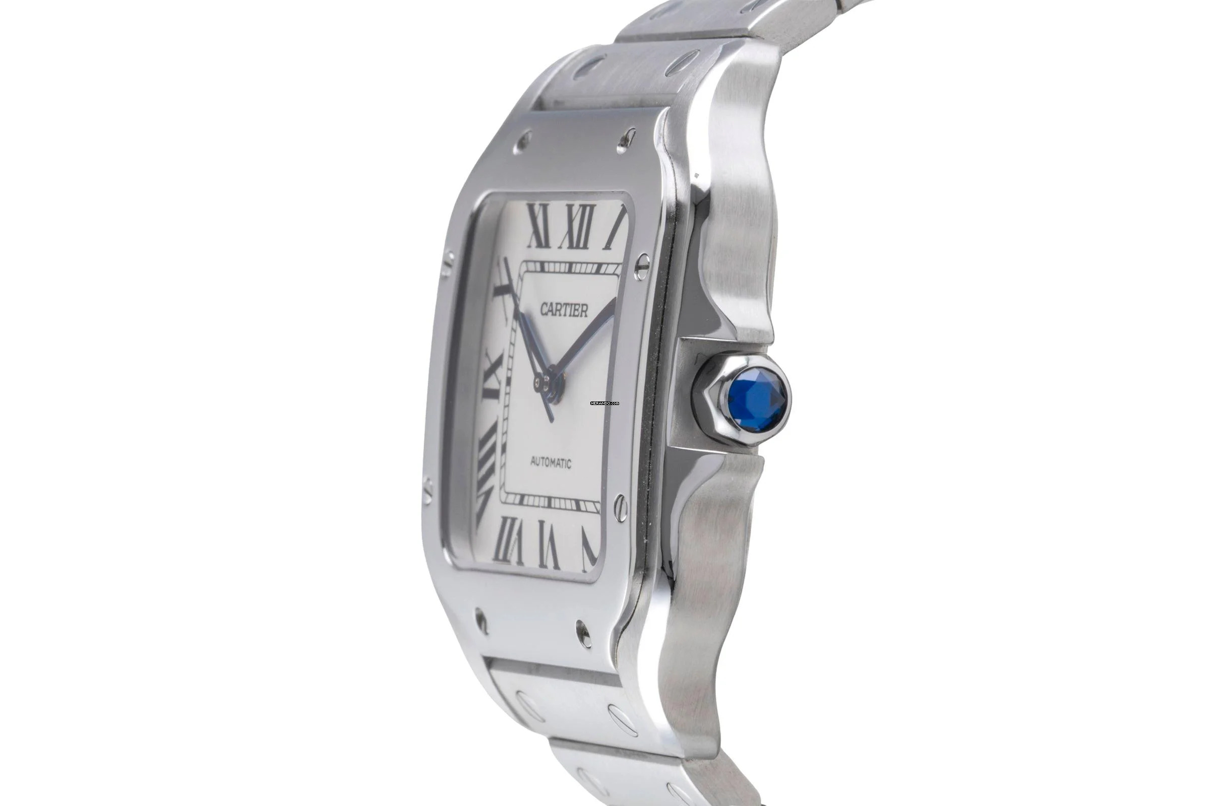 Thumbnail von Cartier Santos Stahl Automatik Herrenuhr Medium WSSA0010 B&P 2018