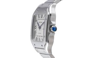 Thumbnail von Cartier Santos Stahl Automatik Herrenuhr Medium WSSA0010 B&P 2018
