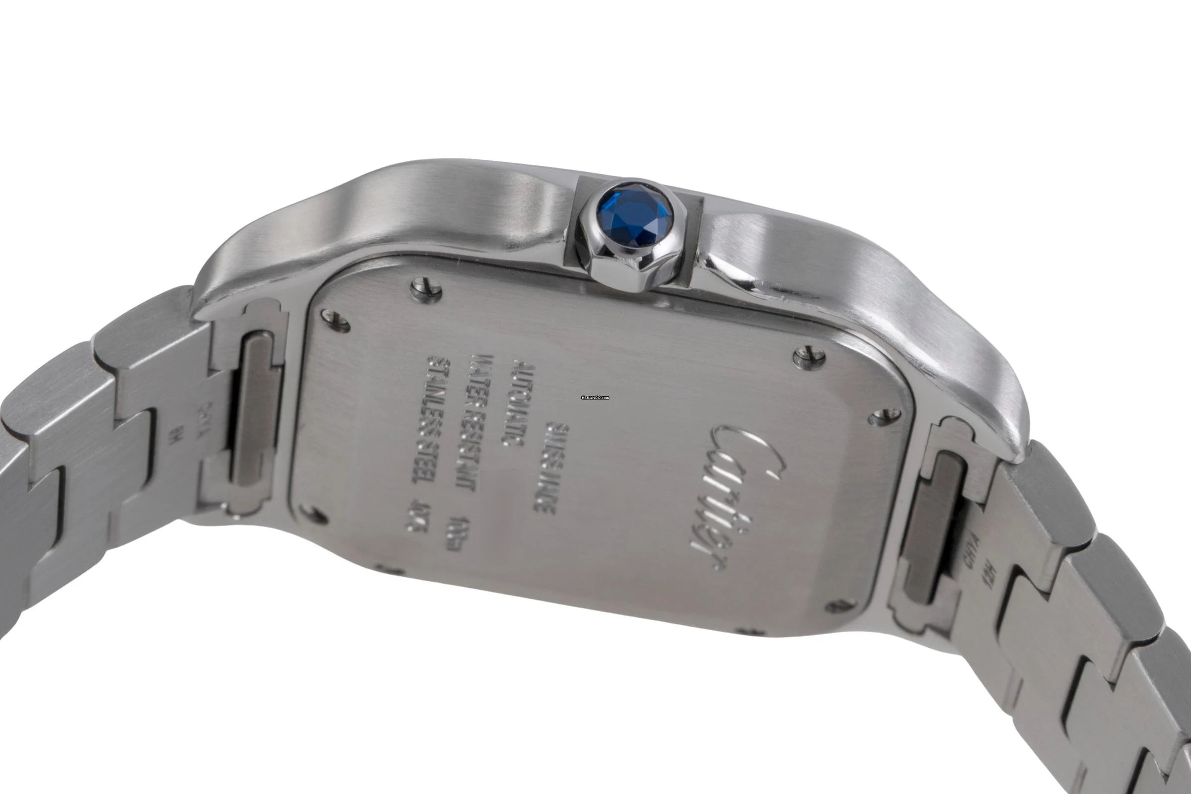 Thumbnail von Cartier Santos Stahl Automatik Herrenuhr Medium WSSA0010 B&P 2018