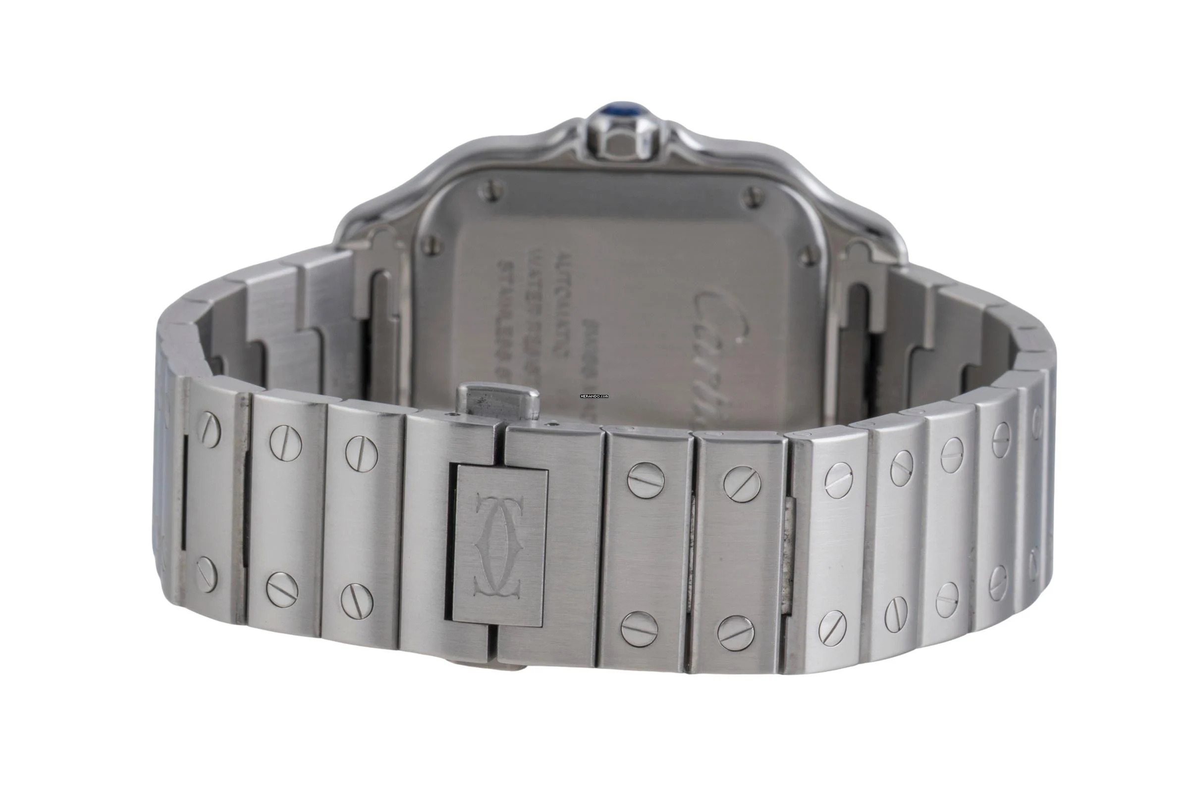 Thumbnail von Cartier Santos Stahl Automatik Herrenuhr Medium WSSA0010 B&P 2018