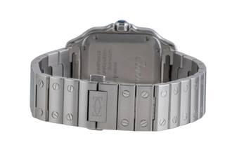 Thumbnail von Cartier Santos Stahl Automatik Herrenuhr Medium WSSA0010 B&P 2018