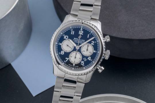  Breitling Navitimer 8 Chronograph Stahl Automatik Herrenuhr AB011713 B&P 