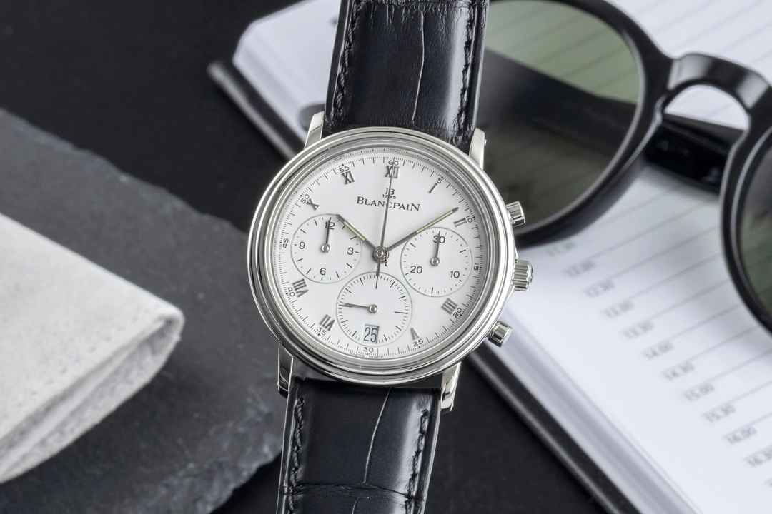  Blancpain Villeret Chronograph Stahl Handaufzug Herrenuhr Ref. 1180-1127 Box 