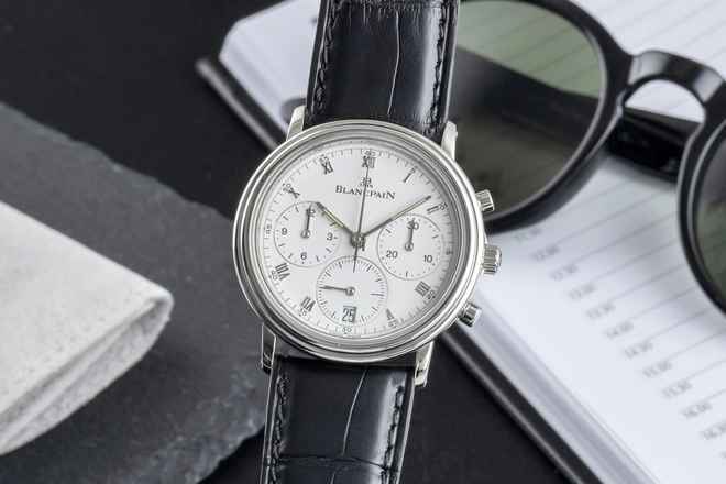  Blancpain Villeret Chronograph Stahl Handaufzug Herrenuhr Ref. 1180-1127 Box 