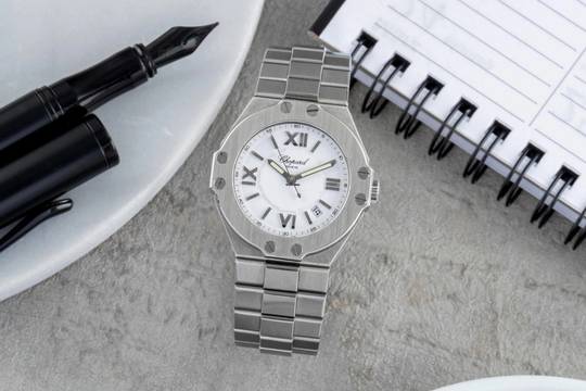  Chopard St. Moritz Stahl Quarz White Dial Damenuhr Ref. 8319 Klassiker 