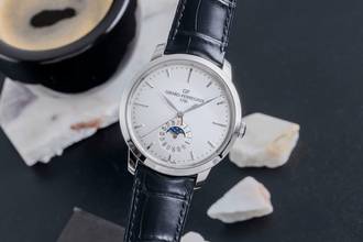 Thumbnail von Girard Perregaux 1966 Stahl Moonphase Automatik Herrenuhr Ref. 49545 B&P 2023