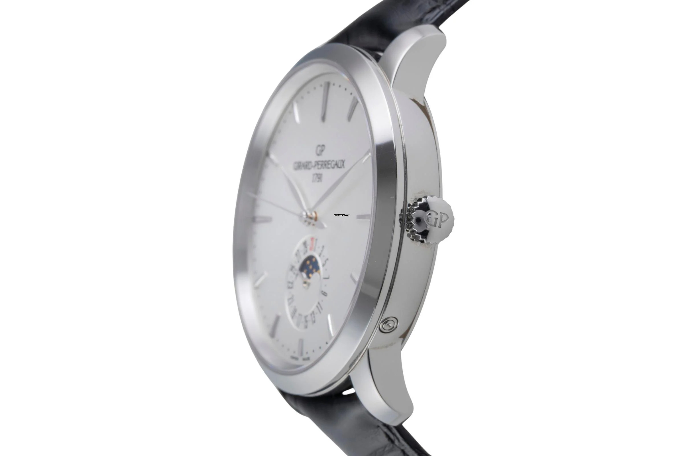 Thumbnail von Girard Perregaux 1966 Stahl Moonphase Automatik Herrenuhr Ref. 49545 B&P 2023