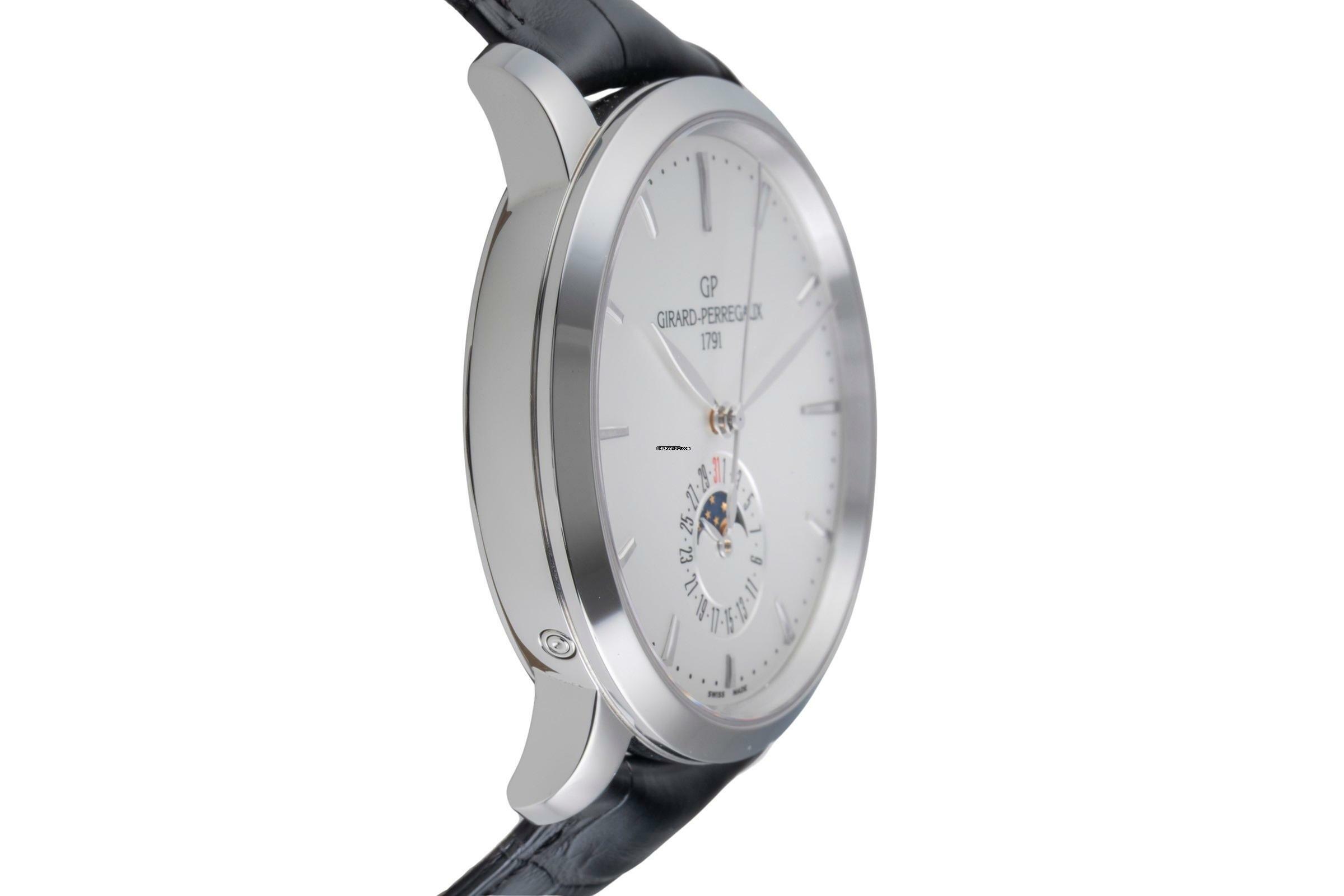 Thumbnail von Girard Perregaux 1966 Stahl Moonphase Automatik Herrenuhr Ref. 49545 B&P 2023