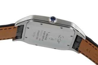 Thumbnail von Cartier Santos Dumont Edelstahl Handaufzug Herrenuhr Ref. WSSA0032 B&P 2021