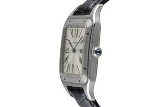 Thumbnail von Cartier Santos Dumont Edelstahl Handaufzug Herrenuhr Ref. WSSA0032 B&P 2021