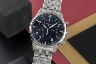 Thumbnail von IWC Fliegeruhr Chronograph Stahl Automatik Herrenuhr Ref. IW377704 B&P 2018