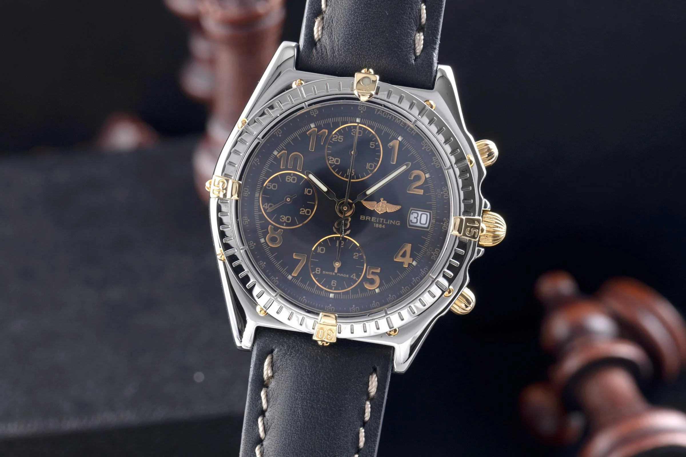  Breitling Chronomat Chronograph Stahl / Gold Automatik Herrenuhr Ref. B13050.1 