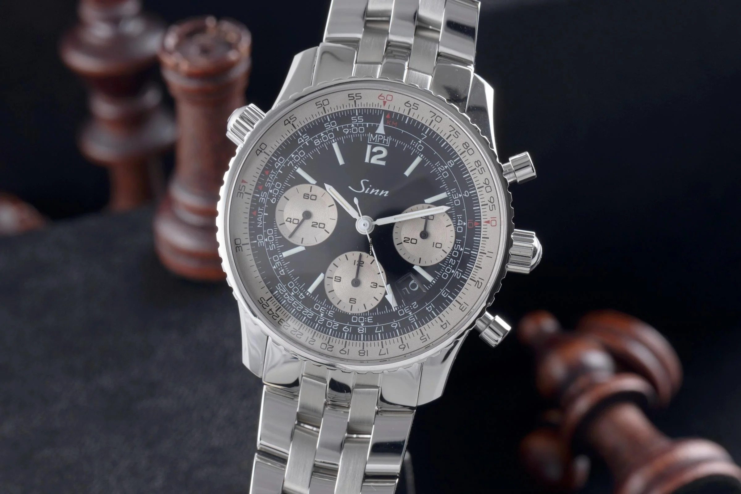  Sinn 903 903St Navigationschronograph Edelstahl Automatik Herrenuhr Ref. 903.040 Box 