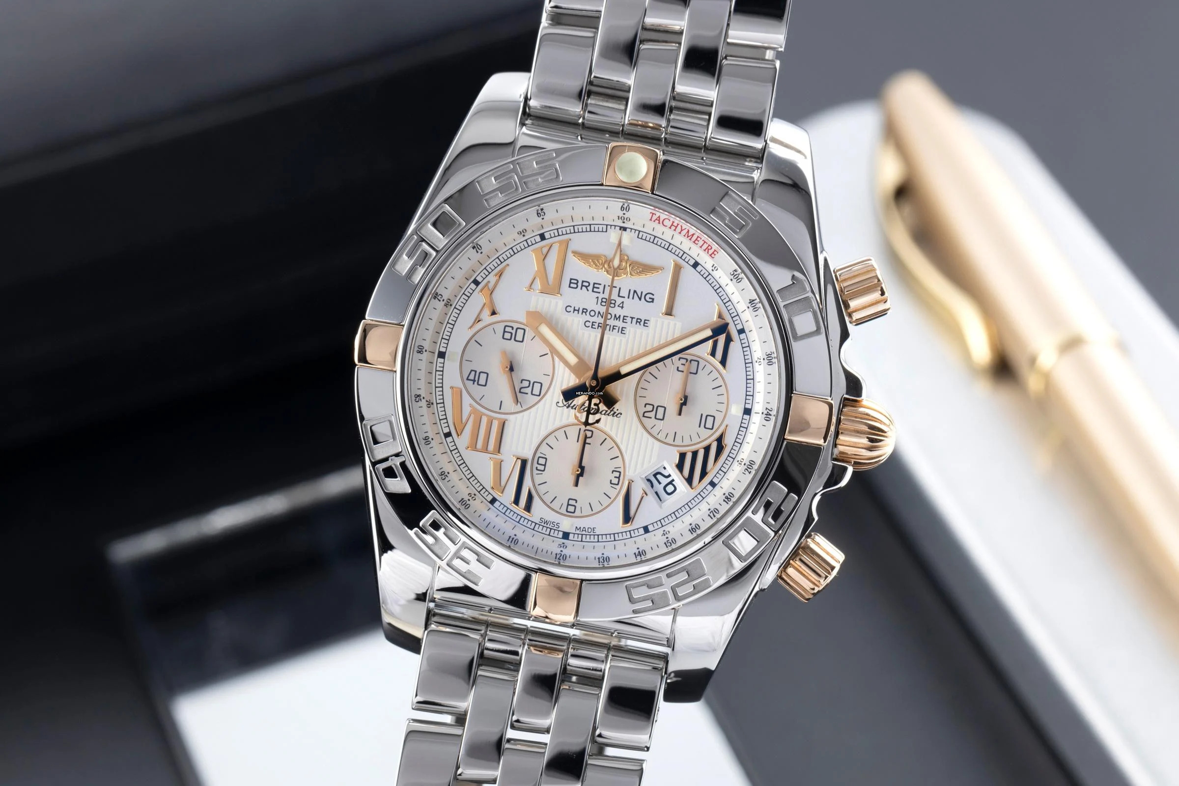  Breitling Chronomat 44 Chronograph Stahl / Gold Automatik Ref. IB0110 B011G77PA 