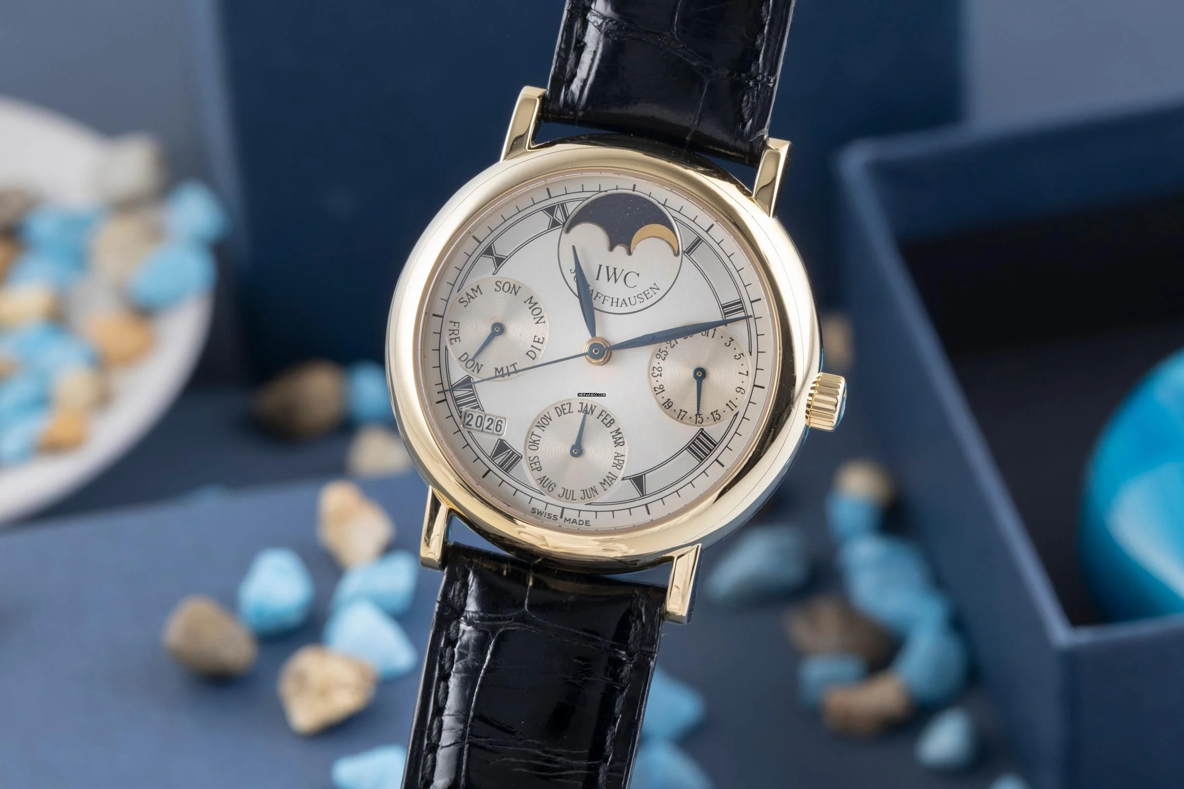  IWC Portofino Automatic Ewiger Kalender 18K (0,750) Gold Automatik Herrenuhr Ref. IW354105 