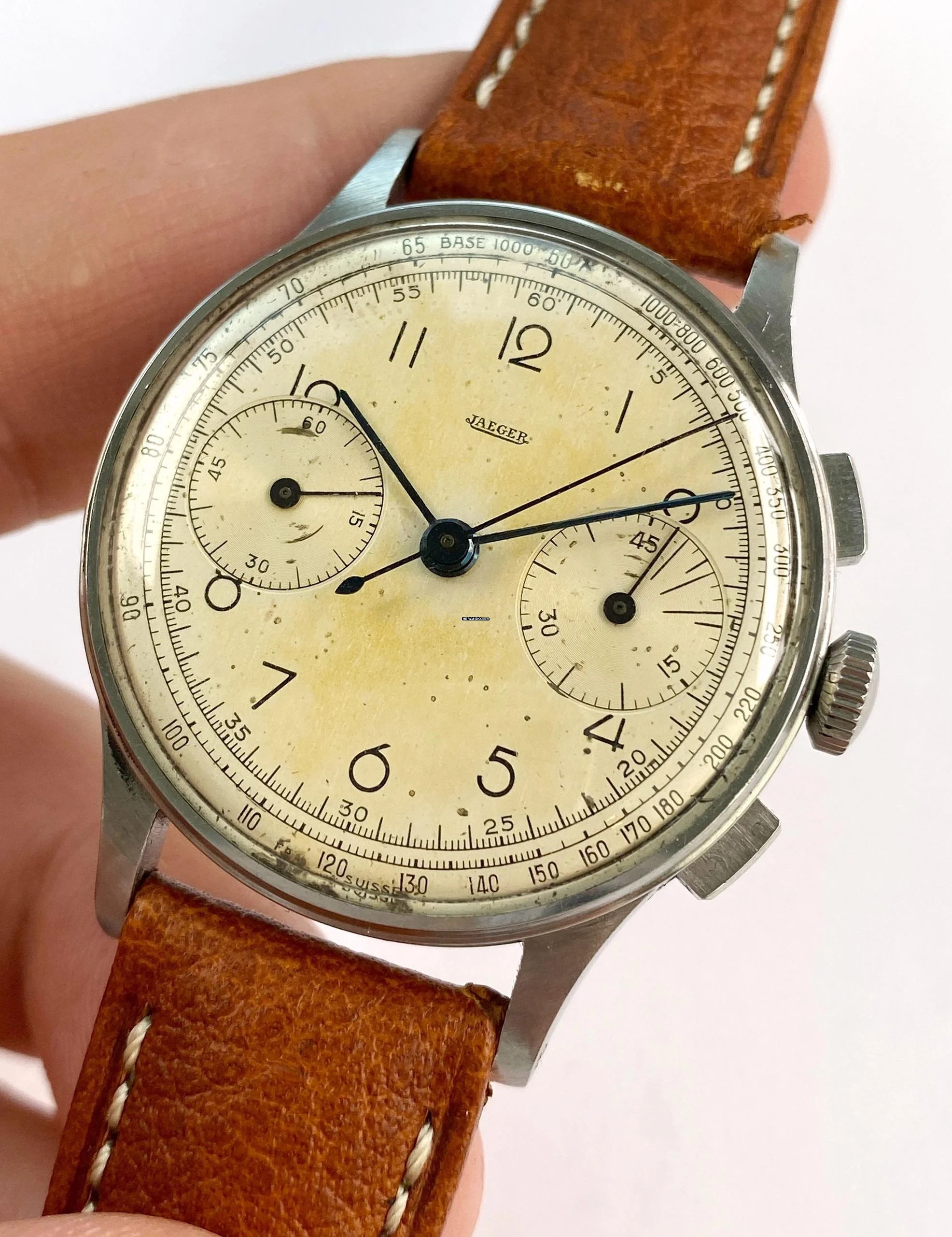 Thumbnail von Jaeger-LeCoultre Classic Vintage Chronograph Steel Jaeger-Only Dial 35mm unbekannt