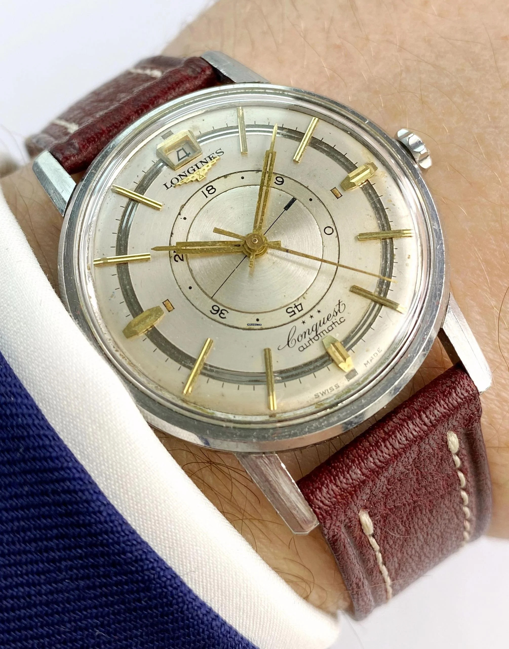  Longines Conquest Power Reserve ref 9032 Automatik Vintage Gangreserve 9032 