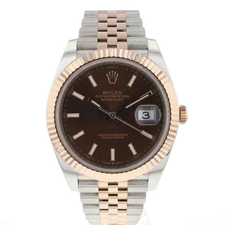  Rolex Datejust 41 Jubilee Steel / Everose Choco Dial 