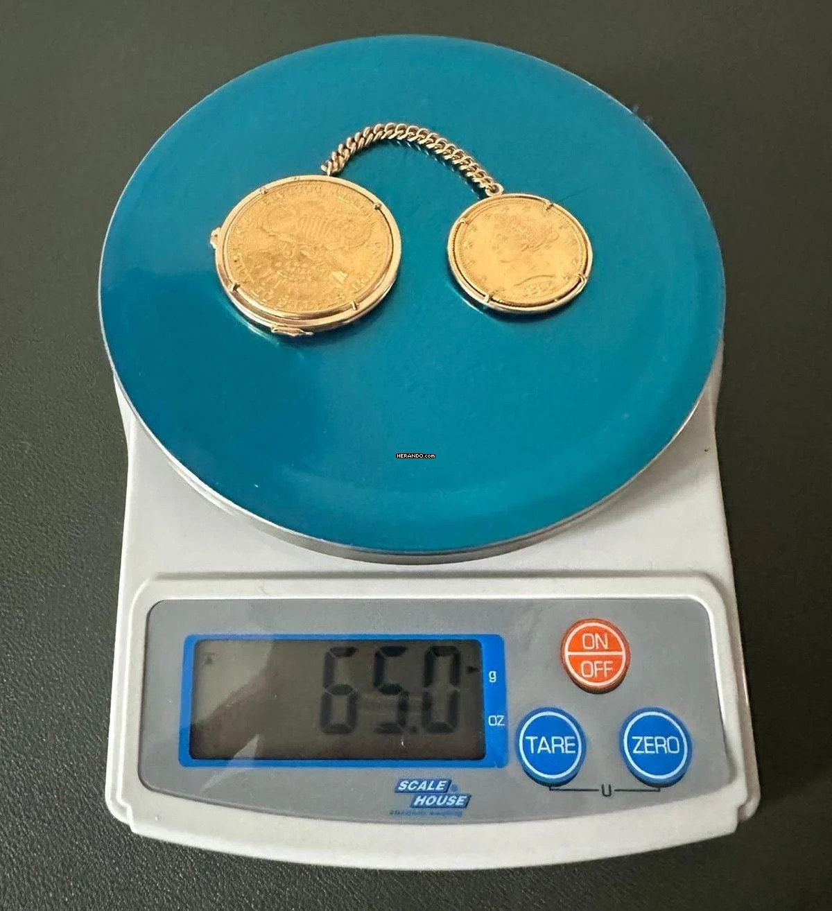 Thumbnail von Piaget Coin watch 20 dollars U.S.A. to double eagle yellow gold 18KT