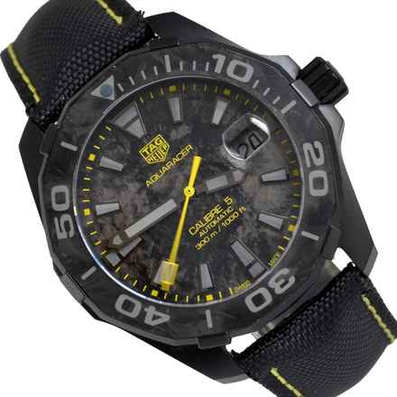  TAG Heuer Aquaracer Calibre 5 carbon dial Titanium Full Set 