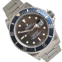 Thumbnail von Rolex Submariner Date 16800 Date matt brown tritium dial 1985 Full Set