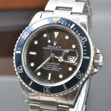 Thumbnail von Rolex Submariner Date 16800 Date matt brown tritium dial 1985 Full Set
