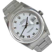 Thumbnail von Rolex Datejust 36 16200 White Romans dial 1998 Full Set