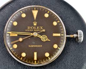 Thumbnail von Rolex Submariner (No Date) 6205 Tropical brown gilt dial 1955 Full Set