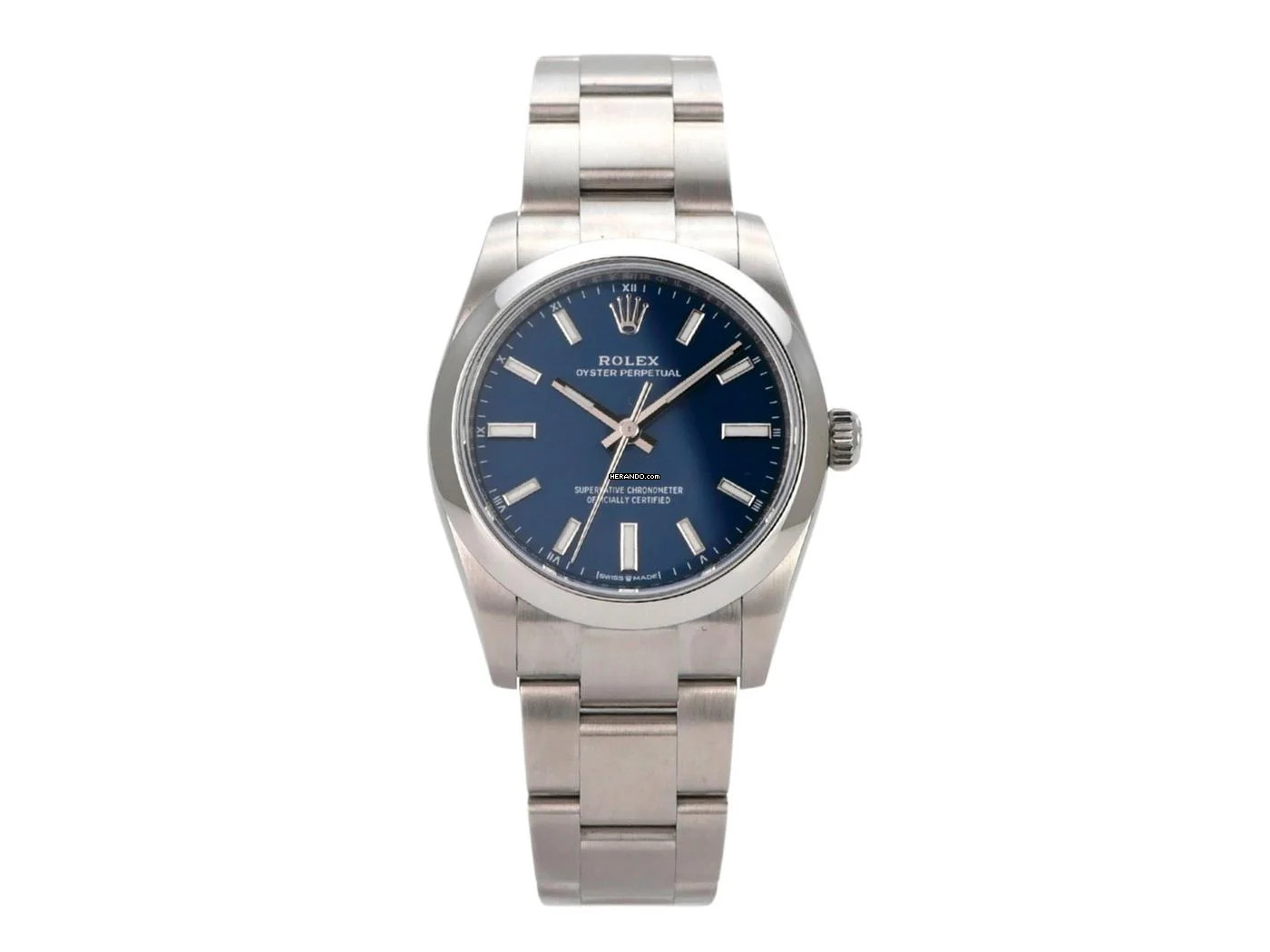 Rolex Oyster Perpetual 34 Ref. 124200 Med-Blau