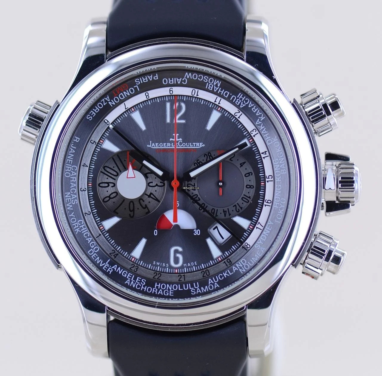  Jaeger-LeCoultre Master Compressor Extreme World Chronograph Platinum Sports 46mm Black B+P 