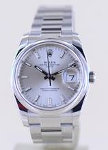 Thumbnail von Rolex Oyster Perpetual Date 34mm silver Stick Dial Oysterband Steel 115200 Automatic Top