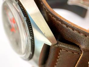 Thumbnail von Breitling Serviced (650e) Bullhead Vintage Chronograph ref 7101 Brown Dial Pupitre 7101