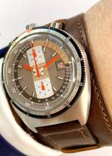 Thumbnail von Breitling Serviced (650e) Bullhead Vintage Chronograph ref 7101 Brown Dial Pupitre 7101