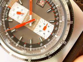 Thumbnail von Breitling Serviced (650e) Bullhead Vintage Chronograph ref 7101 Brown Dial Pupitre 7101