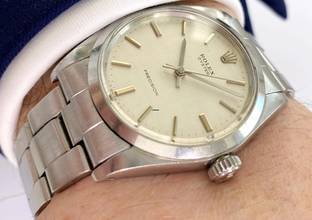 Thumbnail von Rolex Oyster Precision Serviced (780e) Vintage Precision Beautiful Linen Dial 35mm ref 6426 6426