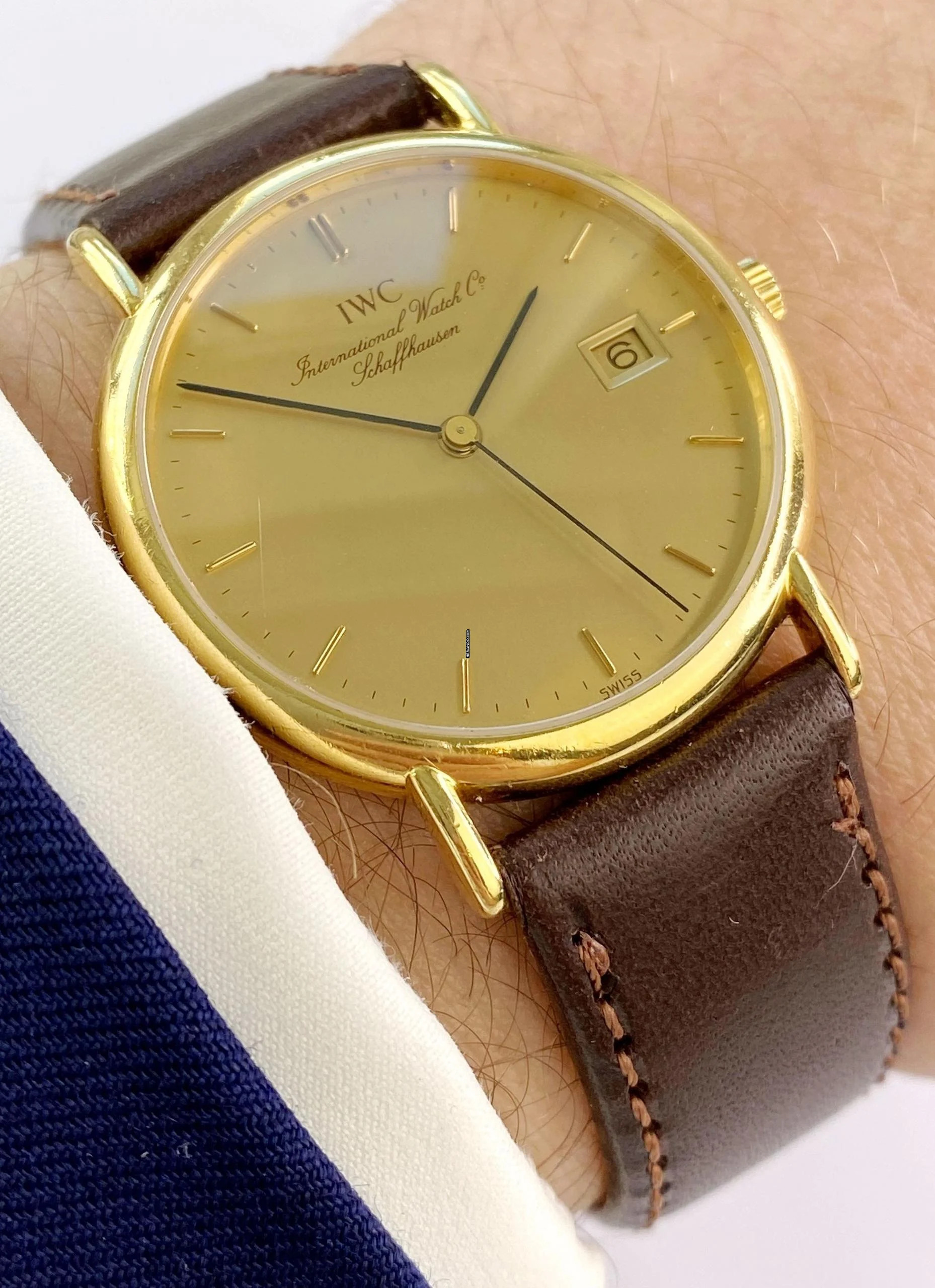 IWC Portofino Quartz Quarz Solid Gold PAPIERE ref 3331 3331