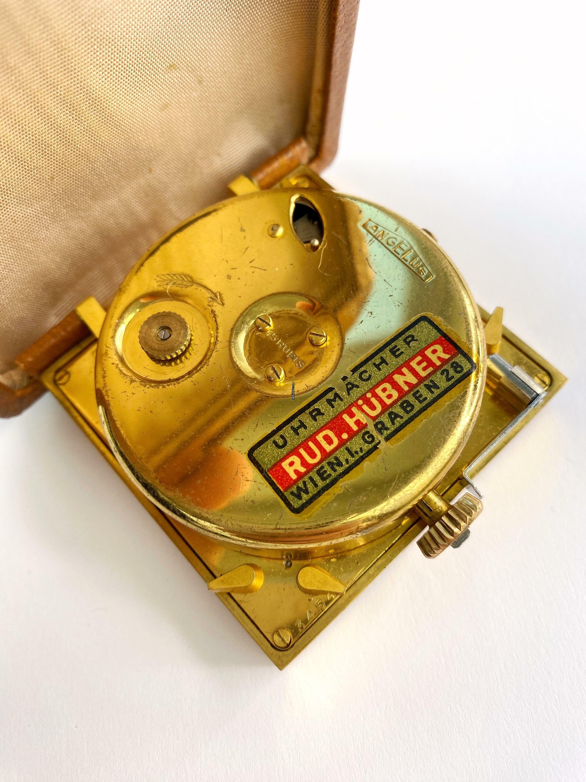 Thumbnail von Angelus Table Clock Tisch Uhr Triple Date Moonphase 8 Days Power Reserve Reise Uhr unbekannt