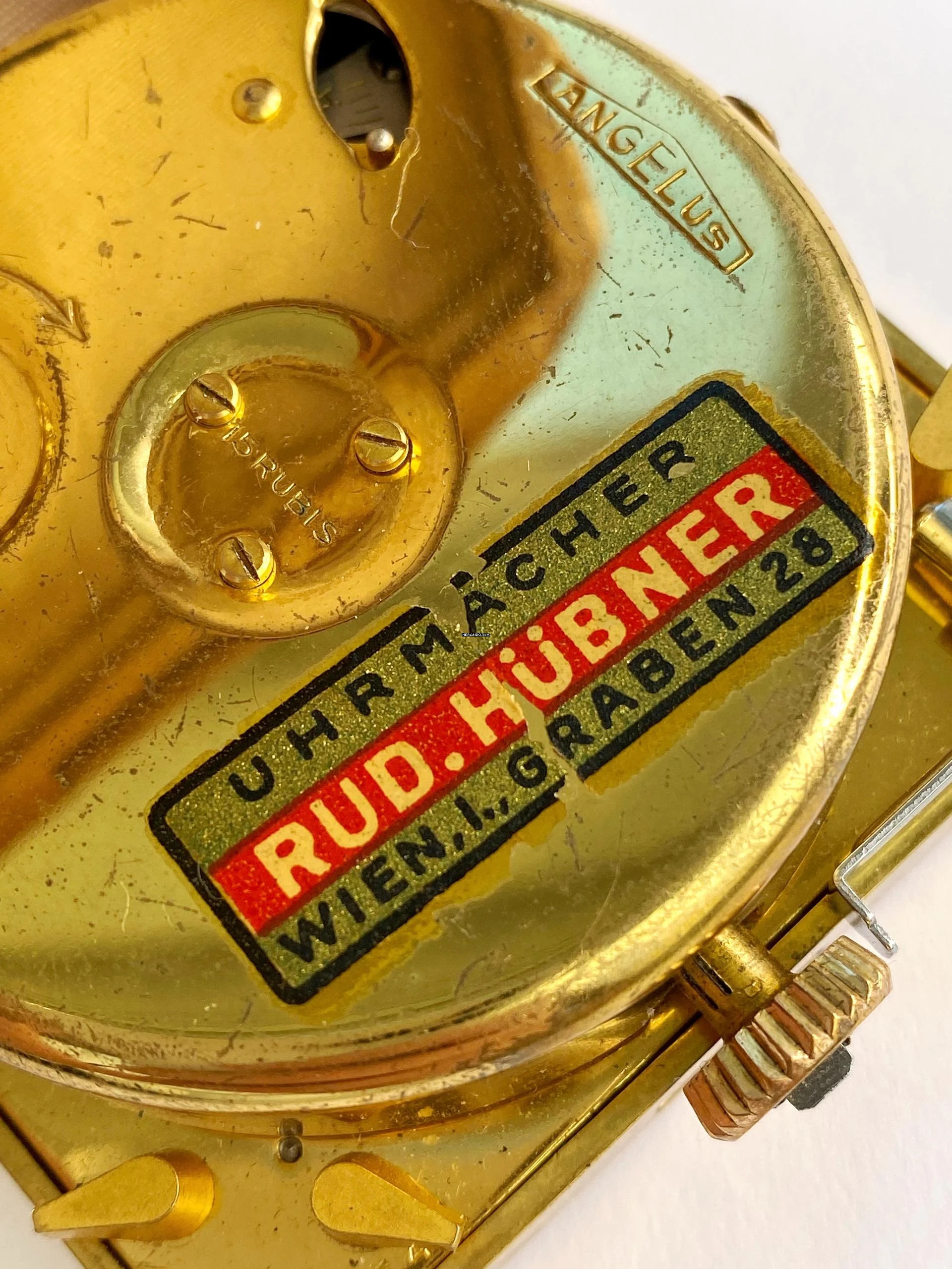 Thumbnail von Angelus Table Clock Tisch Uhr Triple Date Moonphase 8 Days Power Reserve Reise Uhr unbekannt