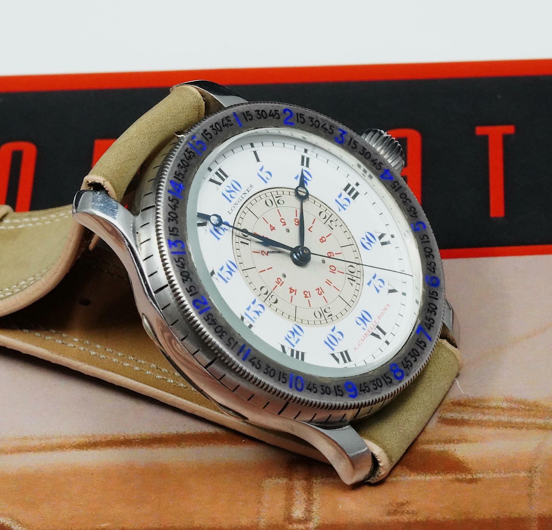 Thumbnail von Longines Lindbergh for A. Cairelli Roma Vert Rare Vintage only 3 known