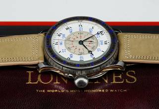 Thumbnail von Longines Lindbergh for A. Cairelli Roma Vert Rare Vintage only 3 known