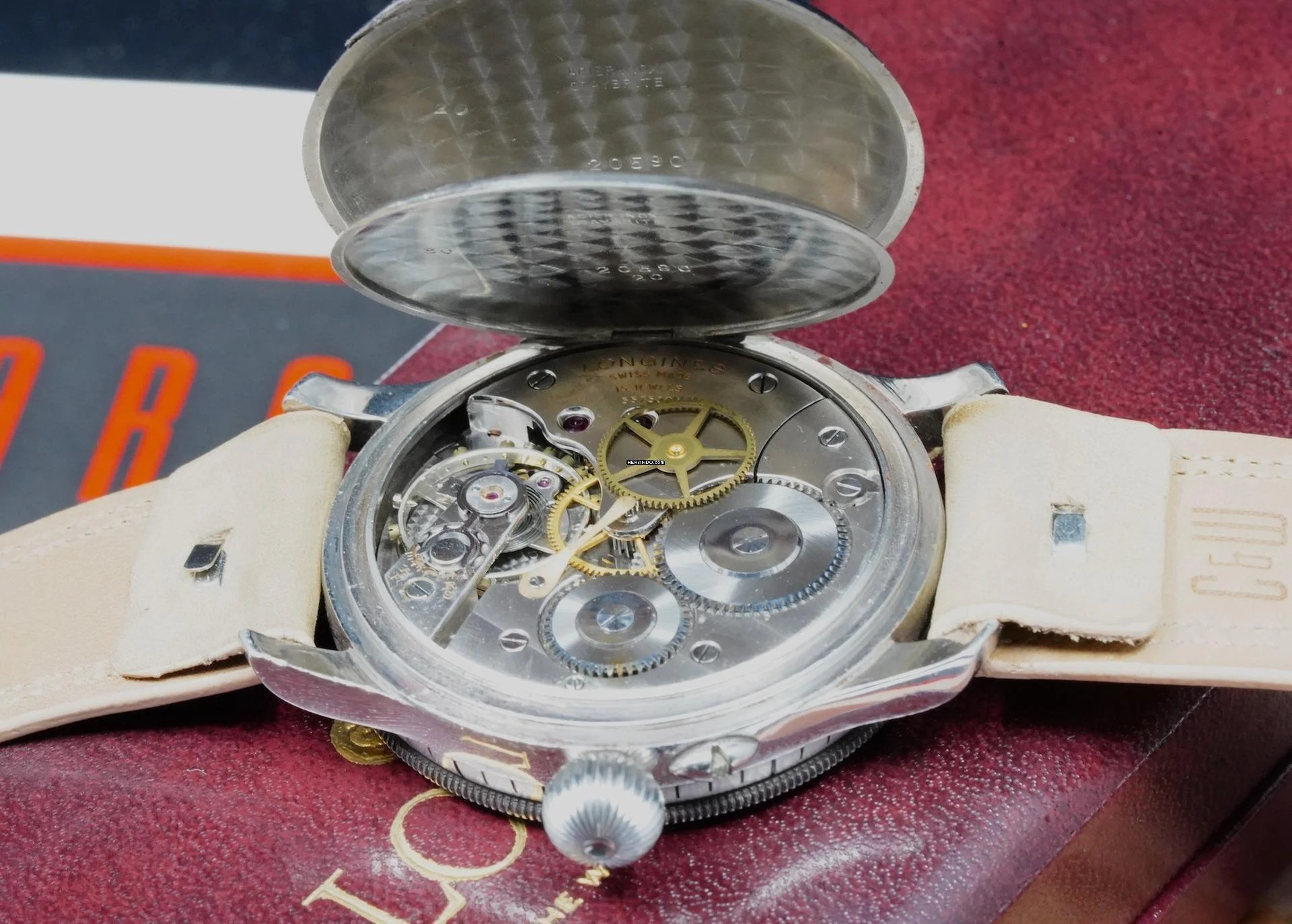 Thumbnail von Longines Lindbergh for A. Cairelli Roma Vert Rare Vintage only 3 known