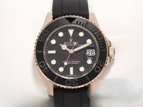  Rolex Yacht-Master 37 Medium Yachtmaster 37 Mm 268655 2025 Ungetragen Roségold 750 Automatik Gold Damen 18kt Rose Gold Black Dial 
