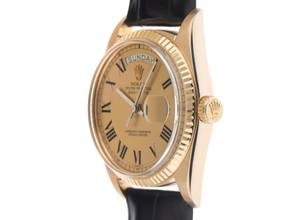 Thumbnail von Rolex Day-Date 36 Ref.1803 1972 Box&Beschreibung sehr gut Vintage Day-Date 18kt Gelbgold open 6/9 Buckley Dial