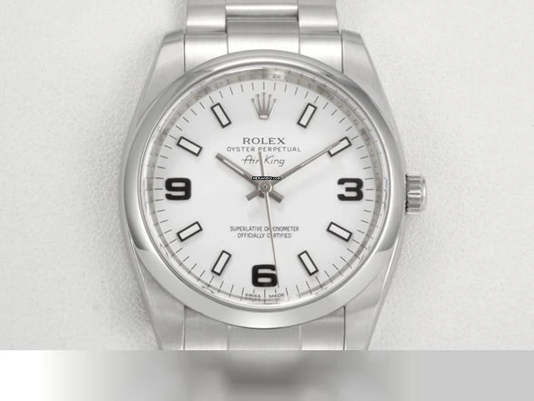  Rolex Air King 34mm Medium 114200 2011 Edelstahl Automatik Stahl 
