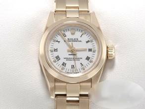 Thumbnail von Rolex Oyster Perpetual 26 Lady Oyster Perpetual 26mm Gelbgold 750 1995 Automatik 18kt Yellow Gold Damenuhr Oyster-band Chronometer White Dial