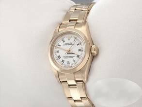 Thumbnail von Rolex Oyster Perpetual 26 Lady Oyster Perpetual 26mm Gelbgold 750 1995 Automatik 18kt Yellow Gold Damenuhr Oyster-band Chronometer White Dial