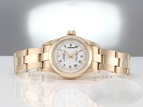 Thumbnail von Rolex Oyster Perpetual 26 Lady Oyster Perpetual 26mm Gelbgold 750 1995 Automatik 18kt Yellow Gold Damenuhr Oyster-band Chronometer White Dial