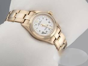 Thumbnail von Rolex Oyster Perpetual 26 Lady Oyster Perpetual 26mm Gelbgold 750 1995 Automatik 18kt Yellow Gold Damenuhr Oyster-band Chronometer White Dial