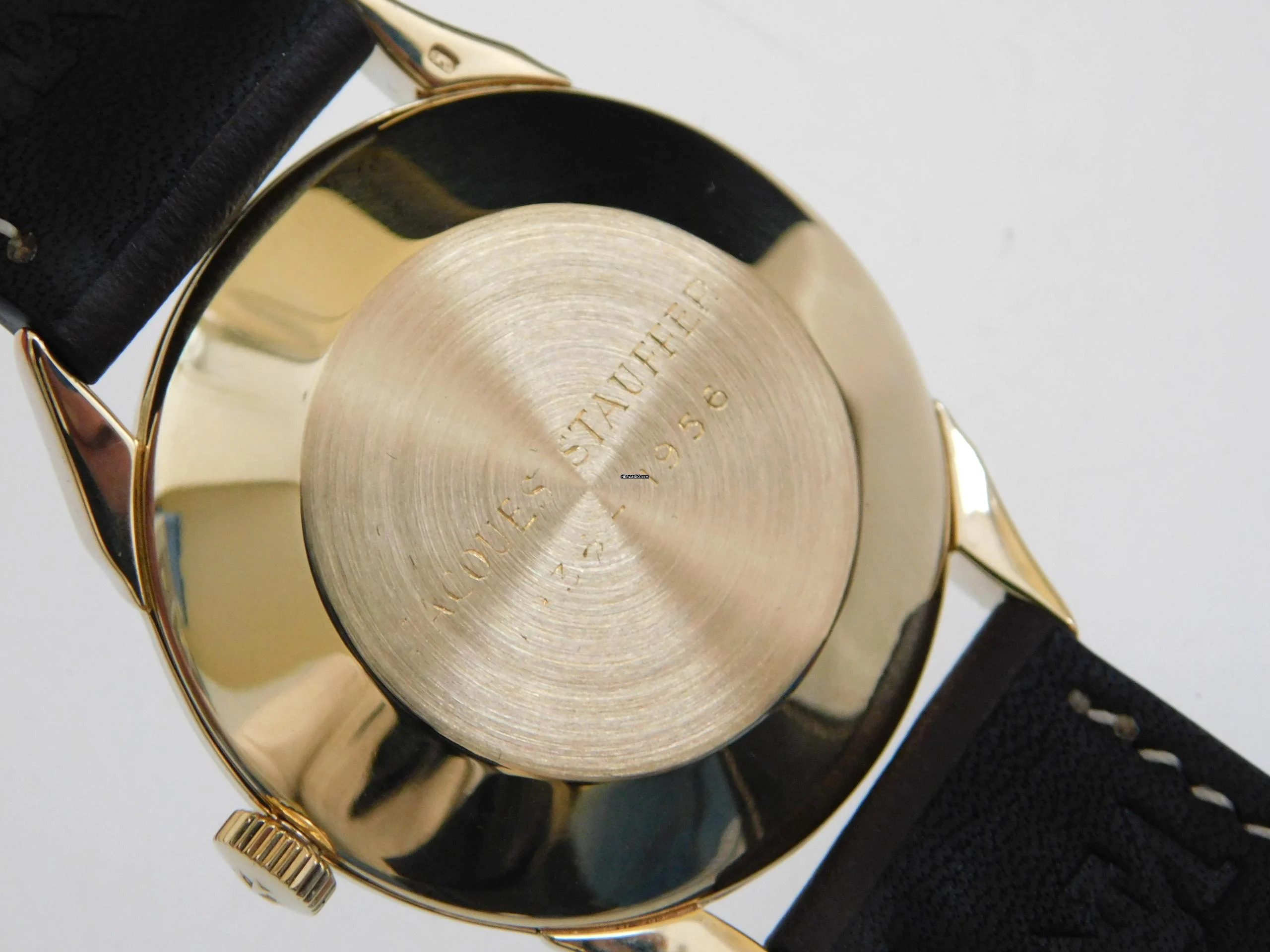 Thumbnail von Vacheron Constantin Fancy Lugs 18 Karat Gelbgold email Dial Herrenuhr Rarität im Top Zustand seltenes Herrenmodell mit Handaufzug P 454 / 5B 34 mm