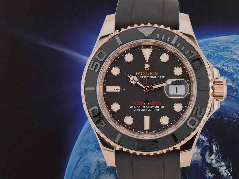  Rolex Yacht-Master 40 Rose Gold 40mm Ref. 126655 Oysterflex New 2020 